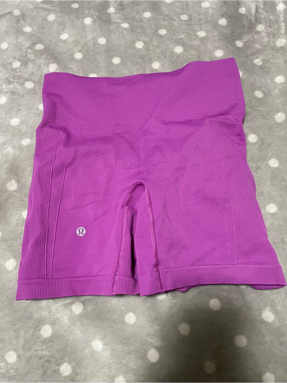 Lululemon High-Rise Pink/Purple Bike Shorts